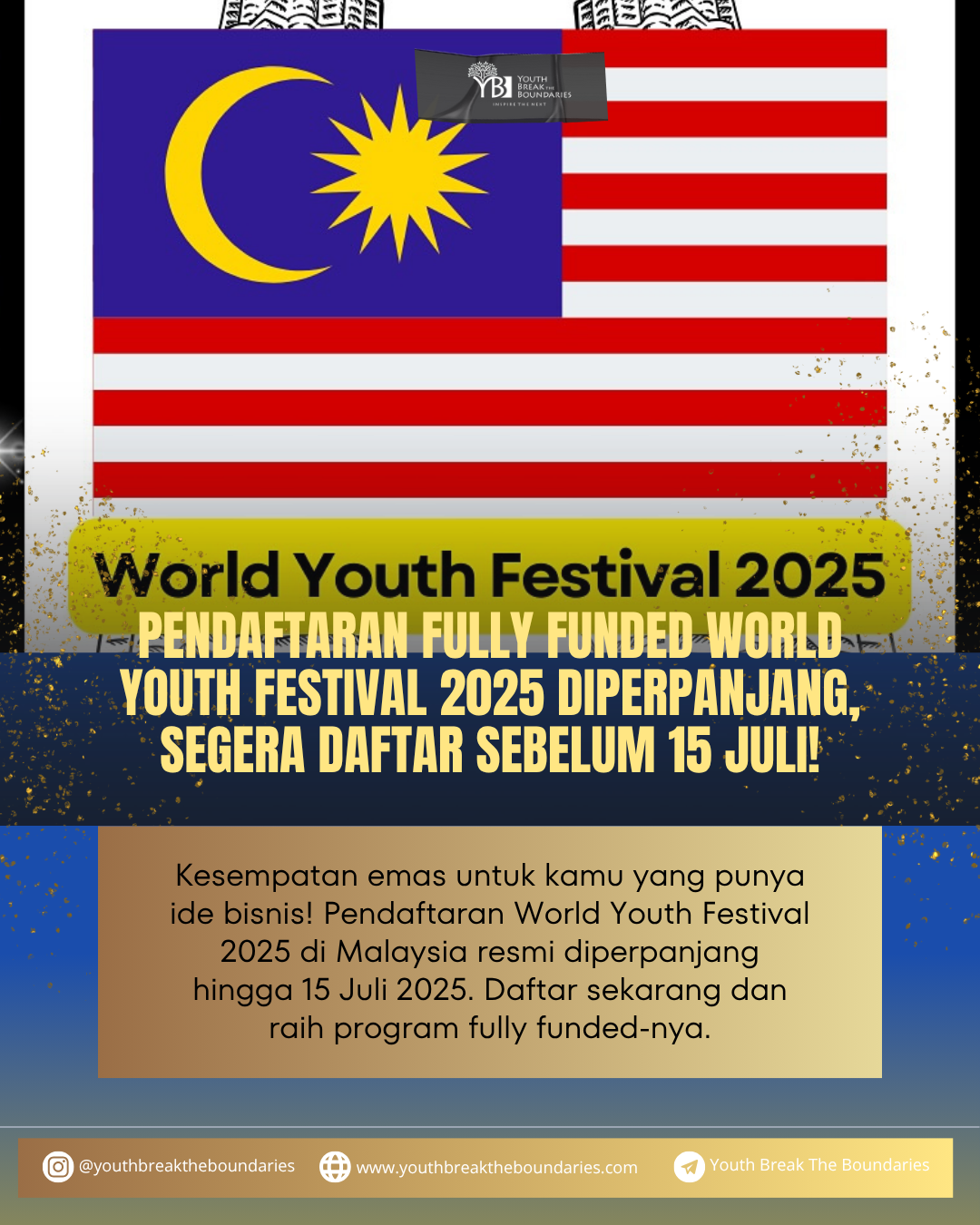 Pendaftaran Fully Funded World Youth Festival 2025 Diperpanjang, Segera Daftar Sebelum 15 Juli!