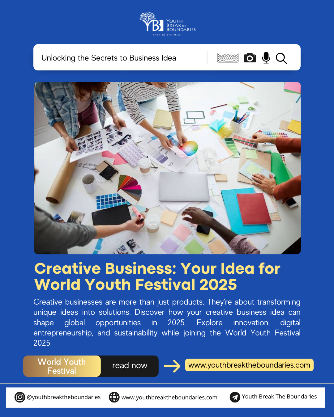 Creative Business: Your Idea for World Youth Festival 2025